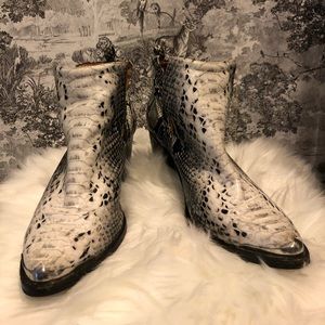 Jeffrey Campbell alligator print boot